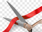 Сlipart Red Tape Scissors Ribbon Cutting Red photo cut out BillionPhotos