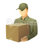 Сlipart Avatar Delivery Person Icon Men Delivery vector icon cut out BillionPhotos