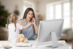 Сlipart mom work busy home woman   BillionPhotos