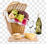 Сlipart Picnic Picnic Basket Basket Food Isolated photo cut out BillionPhotos