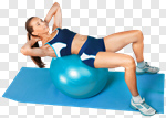 Сlipart Exercising Women Gym Relaxation Exercise Fitness Ball photo cut out BillionPhotos
