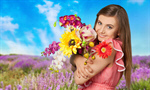 Сlipart Women Flower Smiling Cheerful Happiness   BillionPhotos