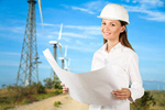 Сlipart engineer renewable worker girl field   BillionPhotos