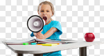 Сlipart child megaphone news call person photo cut out BillionPhotos