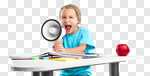 Сlipart child megaphone news call person photo cut out BillionPhotos