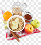 Сlipart Oatmeal Breakfast Healthy Eating Cholesterol Apple photo cut out BillionPhotos