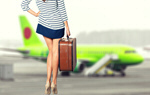 Сlipart Woman with suitcase and plane road women travel summer   BillionPhotos