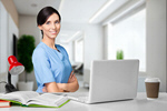 Сlipart nurse laptop female computer physician   BillionPhotos
