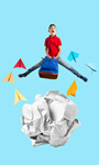 Сlipart kid school back paper fly   BillionPhotos