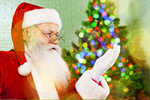 Сlipart Santa Claus Christmas Winking Real People Candid   BillionPhotos
