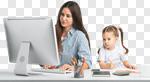 Сlipart busy mother work working mum photo cut out BillionPhotos