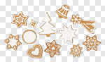 Сlipart holiday gingerbread sugar winter spice photo cut out BillionPhotos