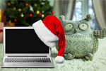 Сlipart laptop santa hat xmas decoration   BillionPhotos