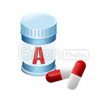 Сlipart Pill Bottle Bottle Pill Medicine Capsule vector icon cut out BillionPhotos