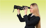 Сlipart Hand-Held Telescope Searching Women Finding Discovery   BillionPhotos