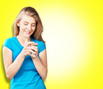 Сlipart phone american lady communication using   BillionPhotos