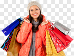 Сlipart Christmas Shopping Women Bag Shopping Bag photo cut out BillionPhotos