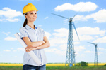 Сlipart engineer renewable worker girl field   BillionPhotos