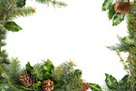 Сlipart Christmas Frame Winter Pine Cone Wreath photo  BillionPhotos