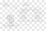 Сlipart home roof sky sketching child vector cut out BillionPhotos