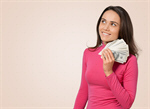 Сlipart Currency Women Holding Paper Currency Happiness   BillionPhotos