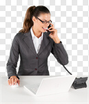 Сlipart Hotel Reception Concierge Receptionist Telephone Desk photo cut out BillionPhotos