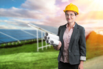 Сlipart electrician female energy solar photovoltaic   BillionPhotos